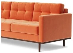Swoon Berlin Velvet 3 Seater Sofa - Burnt Orange -Home Furnishings Store 1996876 R Z004A