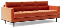 Swoon Berlin Velvet 3 Seater Sofa - Burnt Orange -Home Furnishings Store 1996876 R Z006A
