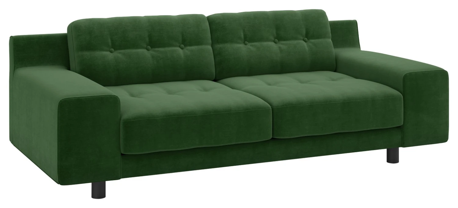 Habitat Hendricks Velvet 3 Seater Sofa - Moss Green 9 Habitat Hendricks Velvet 3 Seater Sofa - Moss Green - Image 7