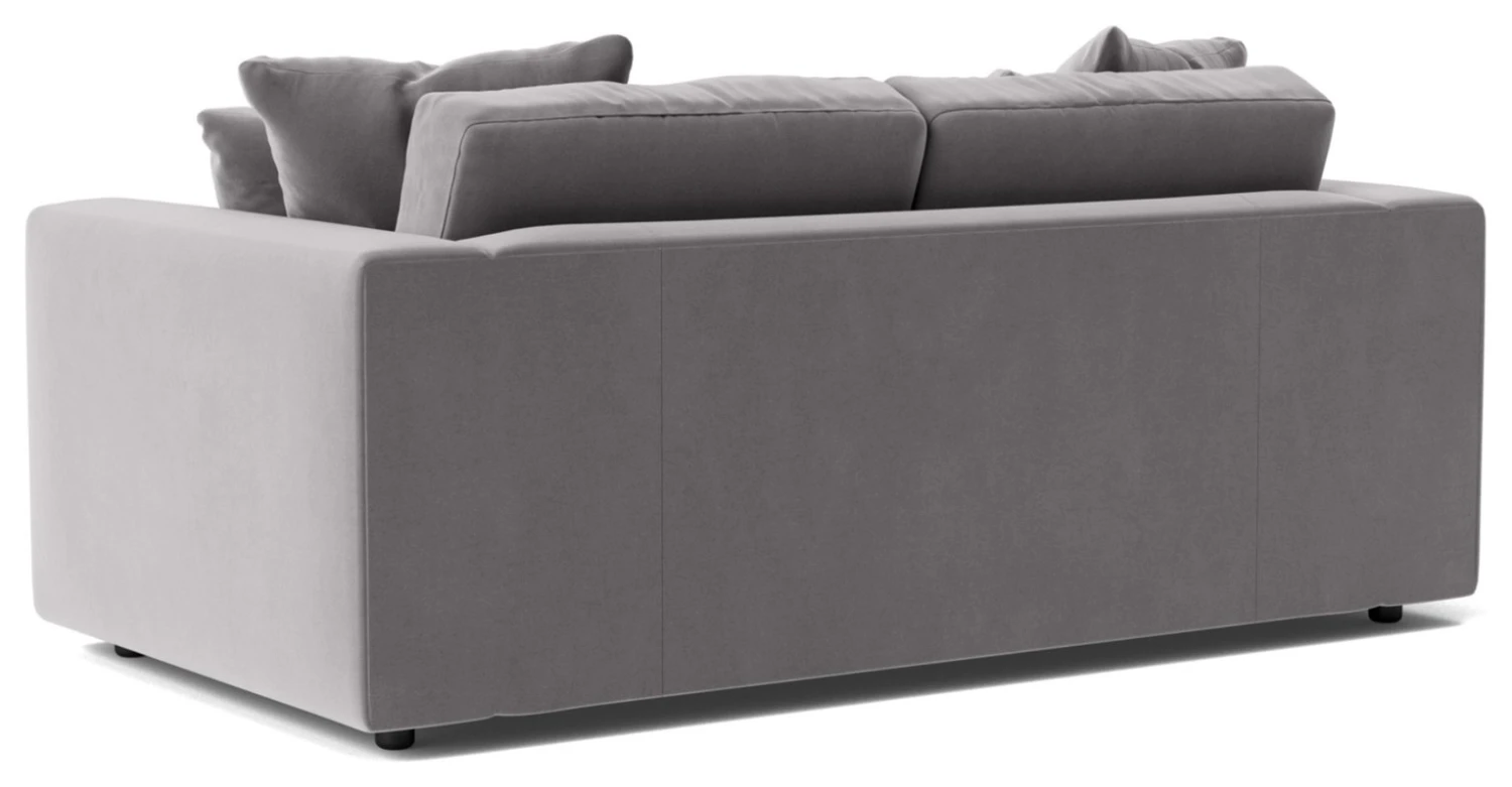 Swoon Althaea Velvet 2 Seater Sofa - Silver Grey 9 Swoon Althaea Velvet 2 Seater Sofa - Silver Grey - Image 7