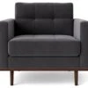 Swoon Berlin Velvet Armchair - Granite Grey -Home Furnishings Store 1997899 R Z001A