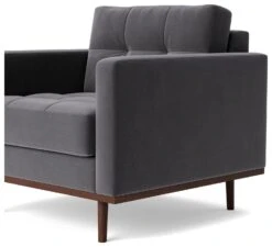 Swoon Berlin Velvet Armchair - Granite Grey 13 Swoon Berlin Velvet Armchair - Granite Grey -Home Furnishings Store 1997899 R Z002A