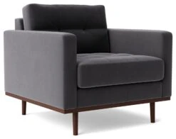 Swoon Berlin Velvet Armchair - Granite Grey 15 Swoon Berlin Velvet Armchair - Granite Grey -Home Furnishings Store 1997899 R Z004A