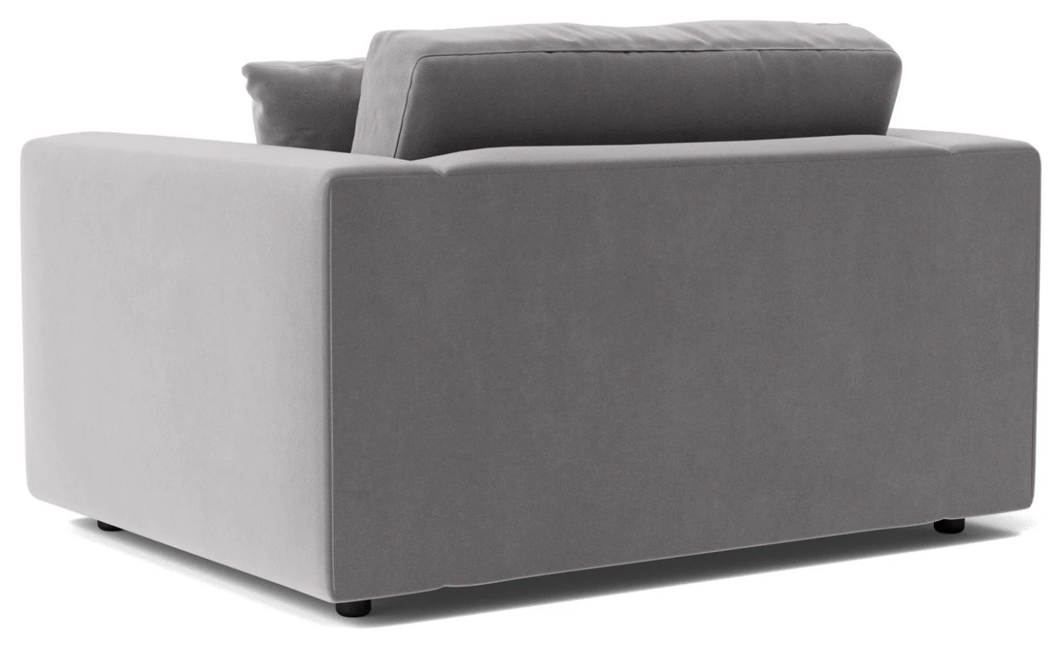 Swoon Althaea Velvet Cuddle Chair - Silver Grey 8 Swoon Althaea Velvet Cuddle Chair - Silver Grey - Image 6
