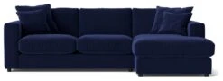 Swoon Althaea Velvet Right Hand Corner Sofa - Ink Blue -Home Furnishings Store 1998458 R Z003A