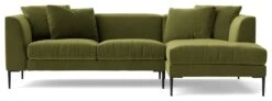 Swoon Alena Velvet Right Hand Corner Sofa - Fern Green 13 Swoon Alena Velvet Right Hand Corner Sofa - Fern Green -Home Furnishings Store 1998977 R Z003A