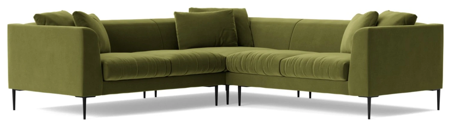 Swoon Alena Velvet 5 Seater Corner Sofa - Fern Green 3 Swoon Alena Velvet 5 Seater Corner Sofa - Fern Green