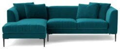 Swoon Alena Velvet Left Hand Corner Sofa - Kingfisher Blue 14 Swoon Alena Velvet Left Hand Corner Sofa - Kingfisher Blue -Home Furnishings Store 1999835 R Z003A