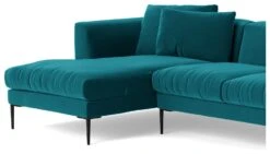 Swoon Alena Velvet Left Hand Corner Sofa - Kingfisher Blue 15 Swoon Alena Velvet Left Hand Corner Sofa - Kingfisher Blue -Home Furnishings Store 1999835 R Z004A