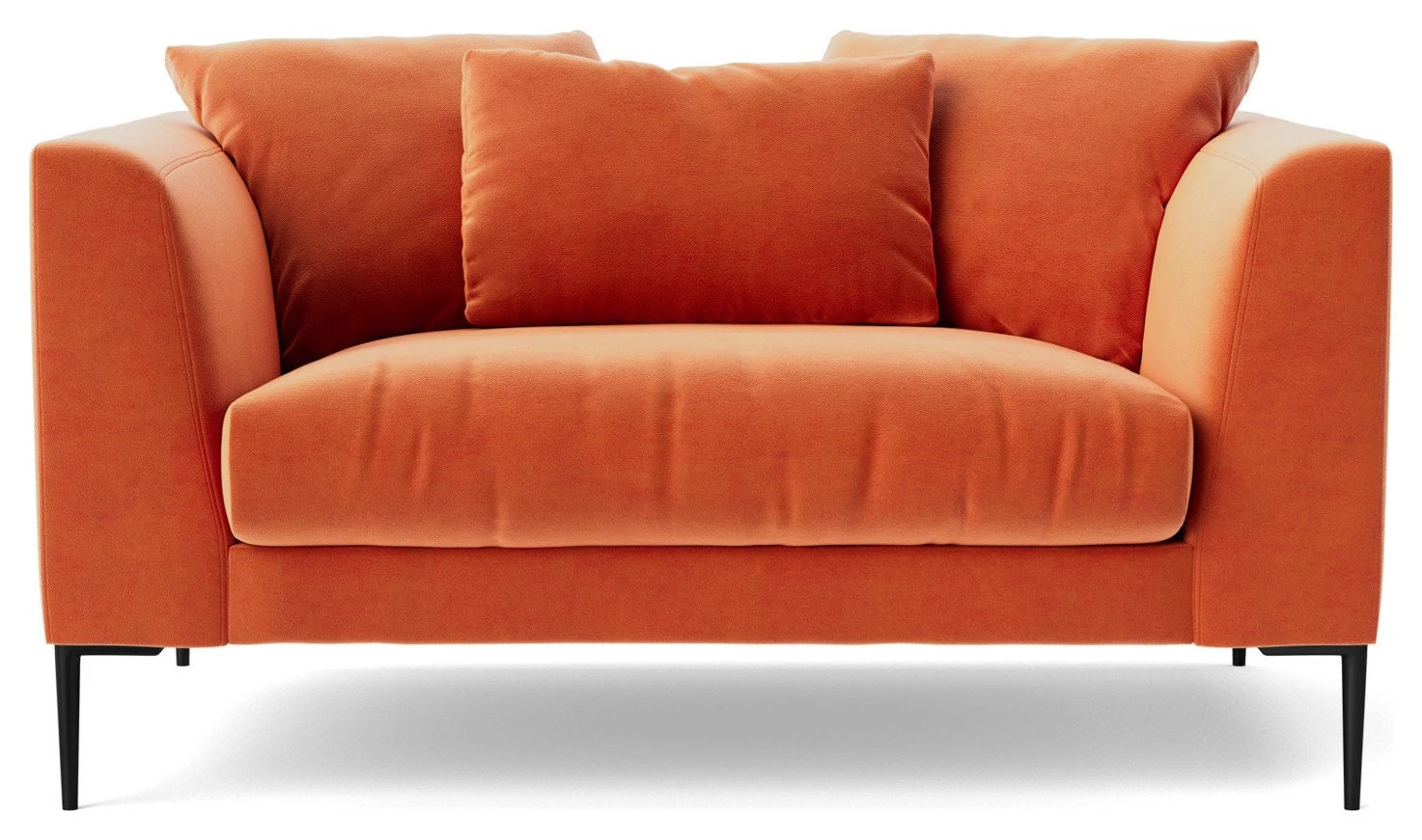 Swoon Alena Velvet Cuddle Chair - Burnt Orange 3 Swoon Alena Velvet Cuddle Chair - Burnt Orange