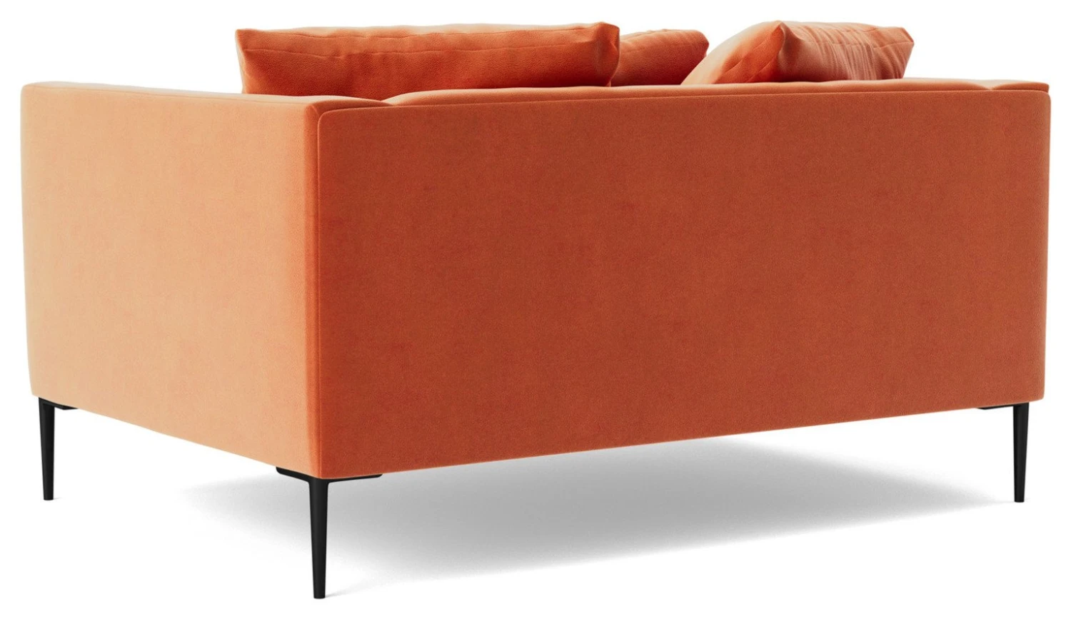 Swoon Alena Velvet Cuddle Chair - Burnt Orange 8 Swoon Alena Velvet Cuddle Chair - Burnt Orange - Image 6