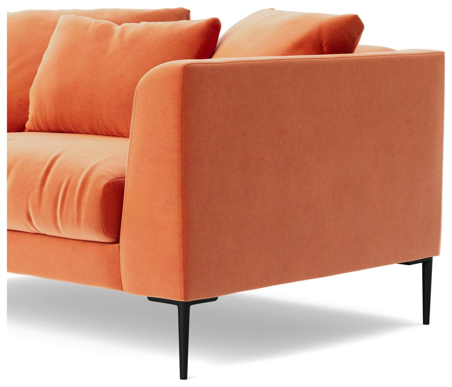 Swoon Alena Velvet Cuddle Chair - Burnt Orange 9 Swoon Alena Velvet Cuddle Chair - Burnt Orange - Image 7