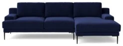 Swoon Almera Velvet Right Hand Corner Sofa - Ink Blue 13 Swoon Almera Velvet Right Hand Corner Sofa - Ink Blue -Home Furnishings Store 2000084 R Z003A