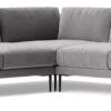 Swoon Almera Velvet 5 Seater Corner Sofa - Silver Grey