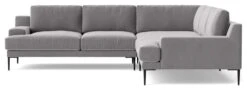 Swoon Almera Velvet 5 Seater Corner Sofa - Silver Grey 13 Swoon Almera Velvet 5 Seater Corner Sofa - Silver Grey -Home Furnishings Store 2000778 R Z003A