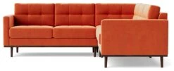 Swoon Berlin Velvet 5 Seater Corner Sofa - Burnt Orange -Home Furnishings Store 2001526 R Z004A