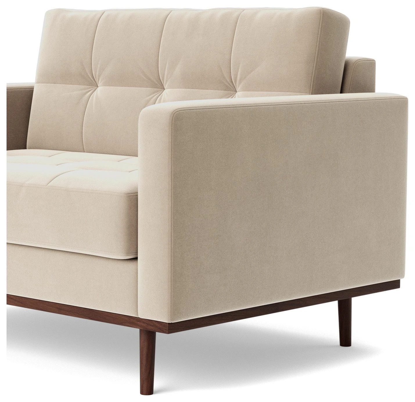 Swoon Berlin Velvet Cuddle Chair - Taupe 9 Swoon Berlin Velvet Cuddle Chair - Taupe - Image 7