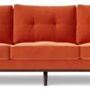 Swoon Berlin Velvet 4 Seater Sofa - Burnt Orange