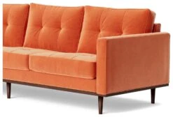 Swoon Berlin Velvet 4 Seater Sofa - Burnt Orange 15 Swoon Berlin Velvet 4 Seater Sofa - Burnt Orange -Home Furnishings Store 2004592 R Z004A