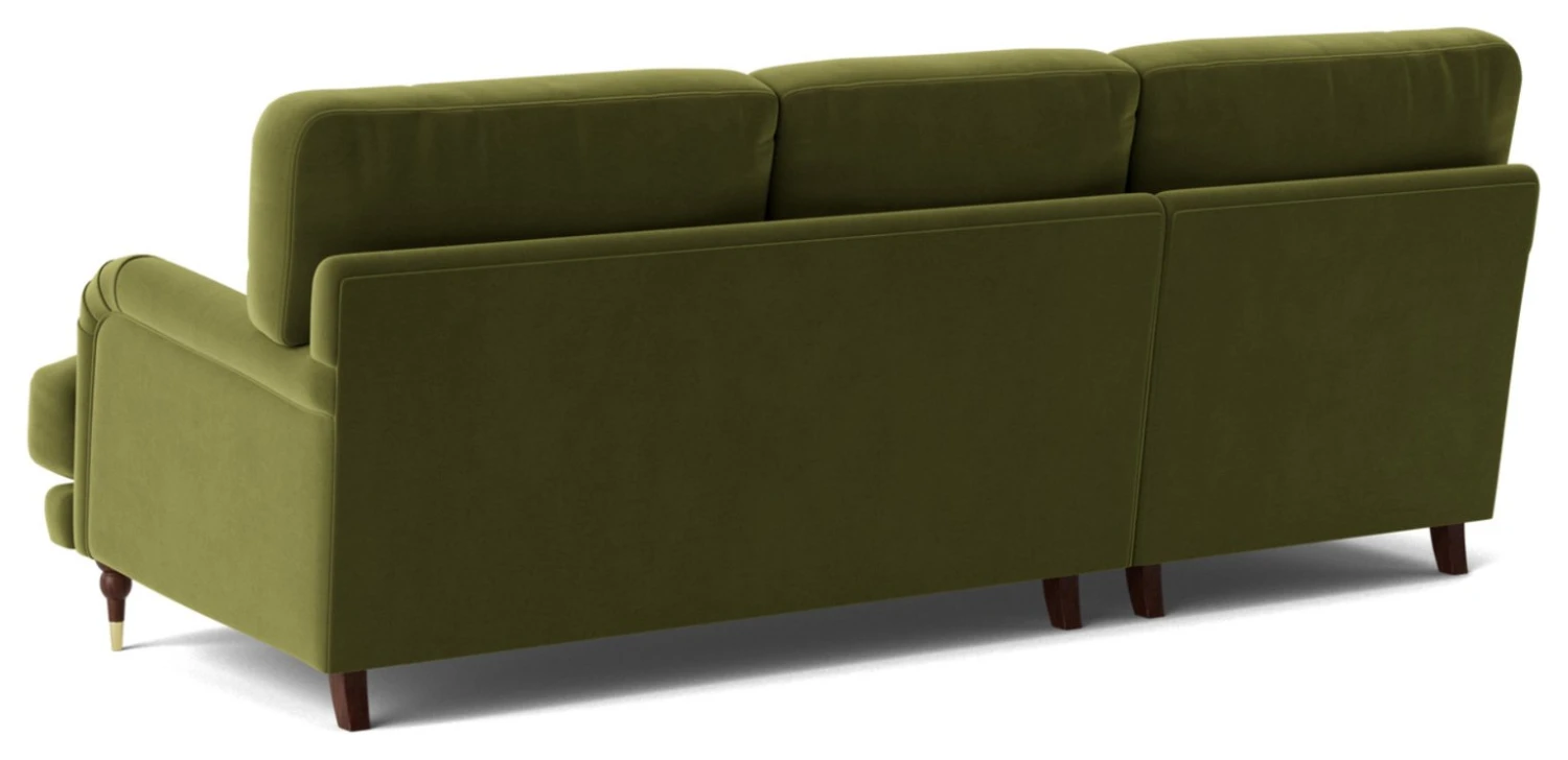 Swoon Charlbury Velvet Right Hand Corner Sofa - Fern Green 8 Swoon Charlbury Velvet Right Hand Corner Sofa - Fern Green - Image 6