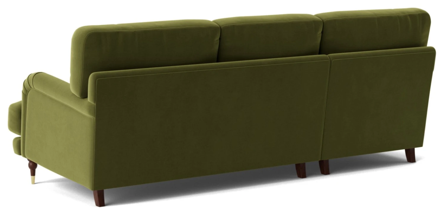 Swoon Charlbury Velvet Right Hand Corner Sofa - Fern Green 9 Swoon Charlbury Velvet Right Hand Corner Sofa - Fern Green - Image 7