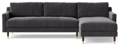 Swoon Rieti Velvet Right Hand Corner Sofa - Granite Grey 13 Swoon Rieti Velvet Right Hand Corner Sofa - Granite Grey -Home Furnishings Store 2008488 R Z003A