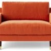 Swoon Rieti Velvet Cuddle Chair - Burnt Orange 2 Swoon Rieti Velvet Cuddle Chair - Burnt Orange -Home Furnishings Store 2008684 R Z001A