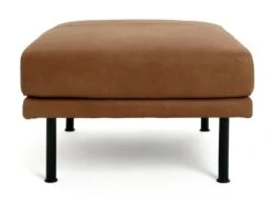 Habitat Moore Leather Ottoman Footstool - Tan -Home Furnishings Store 2009432 R Z002A