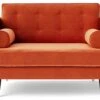 Swoon Porto Velvet Cuddle Chair - Burnt Orange -Home Furnishings Store 2011798 R Z001A