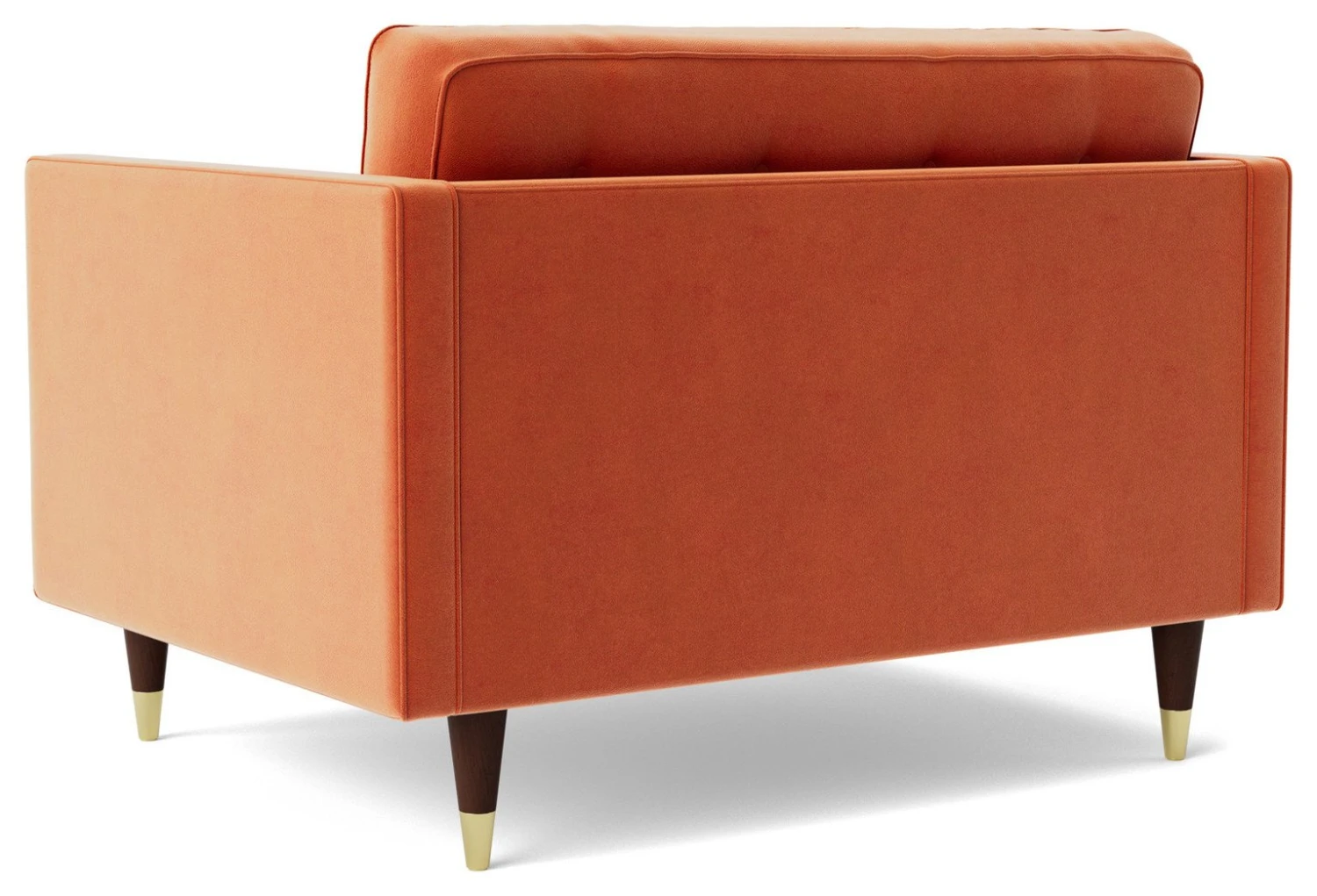 Swoon Porto Velvet Cuddle Chair - Burnt Orange 8 Swoon Porto Velvet Cuddle Chair - Burnt Orange - Image 6
