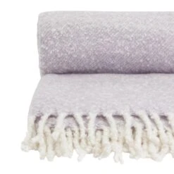 Habitat Faux Textured Mohair Throw - Lilac - 150x200cm -Home Furnishings Store 2012168 R Z002A