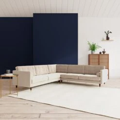 Swoon Porto Velvet 5 Seater Corner Sofa - Taupe -Home Furnishings Store 2012601 R Z001C