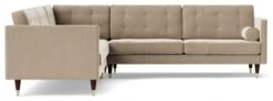 Swoon Porto Velvet 5 Seater Corner Sofa - Taupe -Home Furnishings Store 2012601 R Z003A