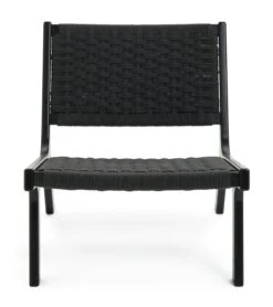 Habitat Faro Woven Paper Rope And Oak Accent Chair - Black -Home Furnishings Store 2013112 R Z001A
