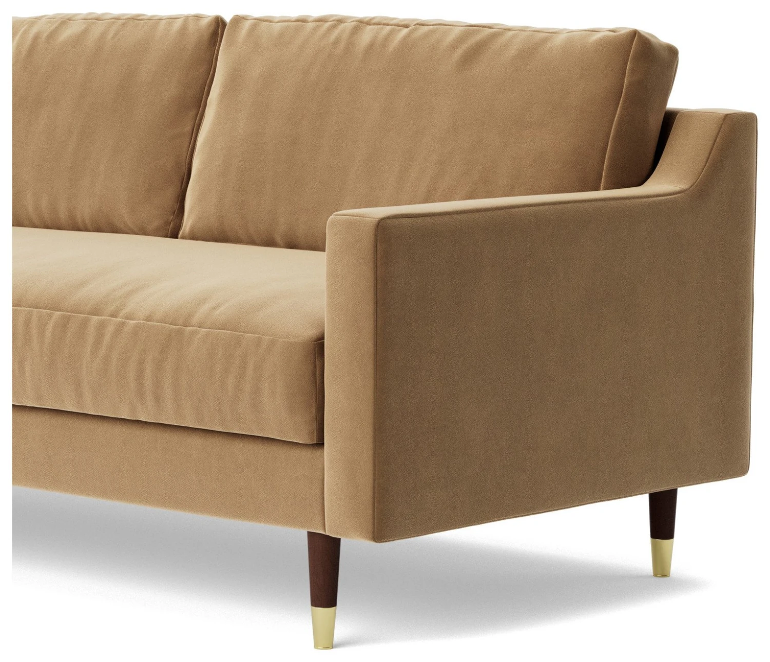 Swoon Rieti Velvet 2 Seater Sofa - Biscuit 8 Swoon Rieti Velvet 2 Seater Sofa - Biscuit - Image 6