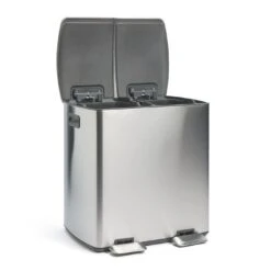 Habitat 40 Litre Twin Compartment Pedal Bin - Silver -Home Furnishings Store 2014410 R Z002A