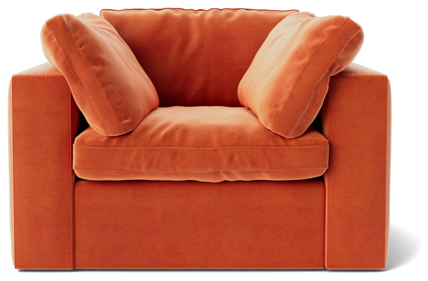 Swoon Seattle Velvet Armchair - Burnt Orange 3 Swoon Seattle Velvet Armchair - Burnt Orange
