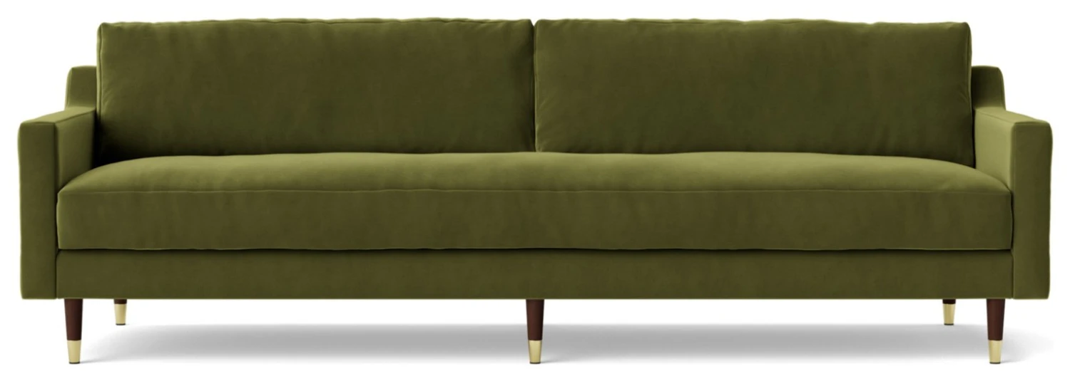 Swoon Rieti Velvet 4 Seater Sofa - Fern Green 3 Swoon Rieti Velvet 4 Seater Sofa - Fern Green