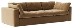 Swoon Seattle Velvet 3 Seater Sofa - Biscuit -Home Furnishings Store 2017187 R Z003A