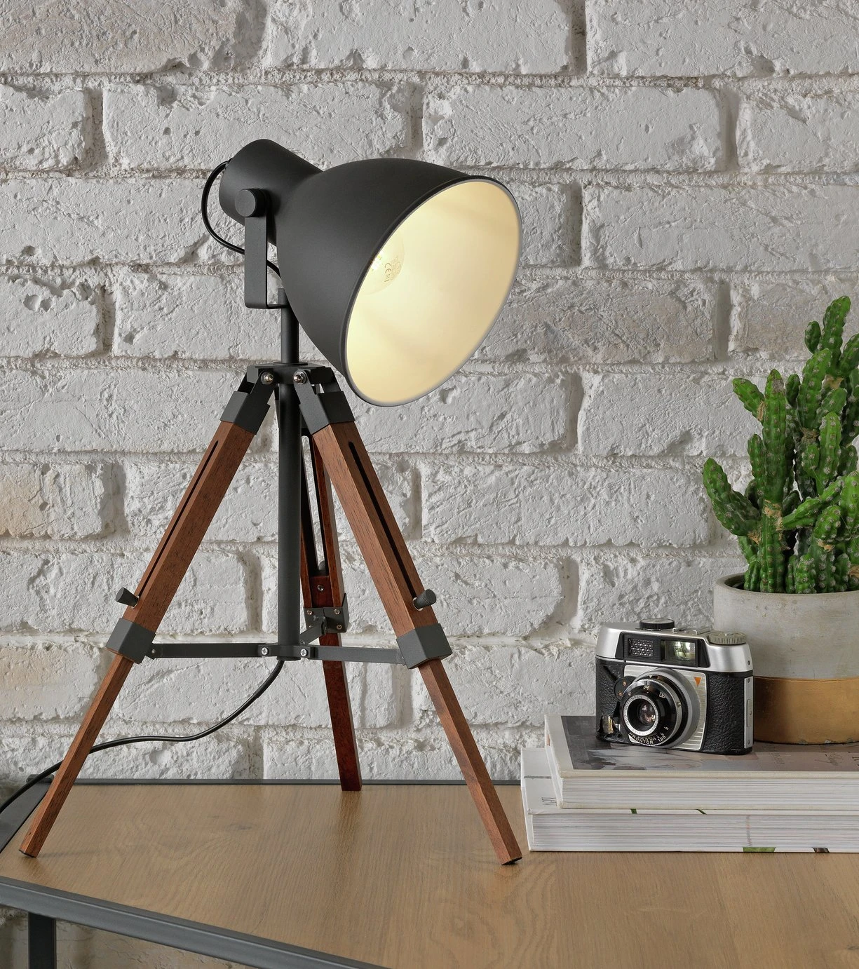 Habitat Loft Living Tripod Table Lamp - Grey 11 Habitat Loft Living Tripod Table Lamp - Grey - Image 9