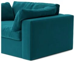 Swoon Seattle Velvet Cuddle Chair - Kingfisher Blue -Home Furnishings Store 2017981 R Z005A