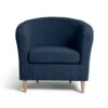 Habitat Fabric Tub Chair - Navy 1 Habitat Fabric Tub Chair - Navy -Home Furnishings Store 2018708 R Z001A