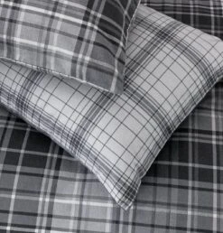 Habitat Grey Brushed Check Bedding Set - Single -Home Furnishings Store 2019350 R Z002C