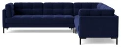 Swoon Landau Velvet 5 Seater Corner Sofa - Ink Blue -Home Furnishings Store 2023700 R Z003A