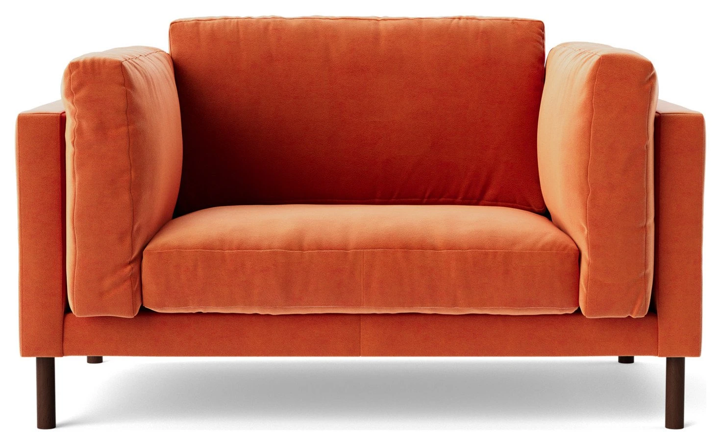 Swoon Munich Velvet Cuddle Chair - Burnt Orange 3 Swoon Munich Velvet Cuddle Chair - Burnt Orange