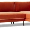 Swoon Munich Velvet Right Hand Corner Sofa - Burnt Orange -Home Furnishings Store 2025650 R Z001A