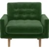 Habitat Fenner Velvet ArmChair - Moss Green -Home Furnishings Store 2063461 R Z001A