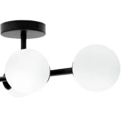 Habitat Opal Metal Bathroom Flush Ceiling Light - Black 11 Habitat Opal Metal Bathroom Flush Ceiling Light - Black -Home Furnishings Store 2067405 R Z002A