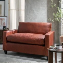 Habitat Chester Leather Cuddle Chair - Tan -Home Furnishings Store 2067807 R Z001C