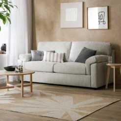 Habitat Florence Fabric 3 Seater Sofa - Cream -Home Furnishings Store 2077835 R Z001C